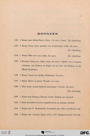 Bronzen (Nr. 1352-1378)