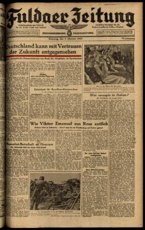 Ausgabe vom Dienstag, den 05. Oktober 1943.