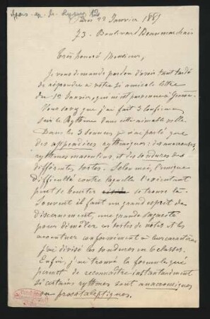 Brief an Philipp Spitta : 22.01.1889