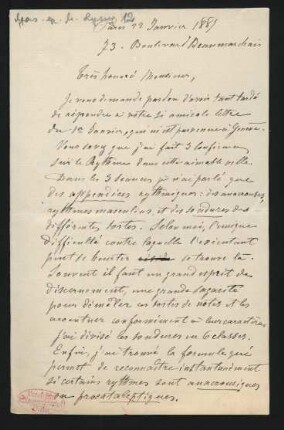 Brief an Philipp Spitta : 22.01.1889