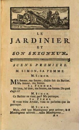 Le Jardinier Et Son Seigneur : Opéra Comique En Un Acte en Prose, mêlé de morceaux de Musique