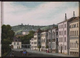 'In der Ulrichstraße in Stuttgart' Aquarell