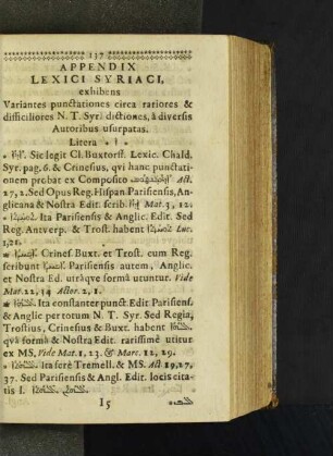 Appendix Lexici Syriaci.