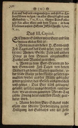 Das III. Capitul.