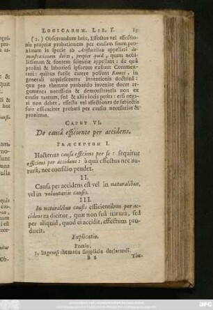 Caput VI. De causâ efficiente per accidens.