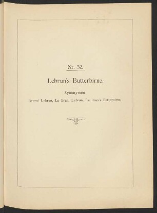 Nr. 52. Lebrun's Butterbirne
