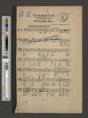 Zweiter Chor. Bass.