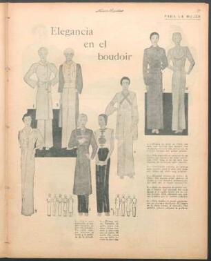 Elegancia en el boudoir [Dibujos] : Para la mujer
