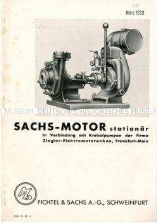 Stationärer Sachs-Motor für Kreiselpumpen