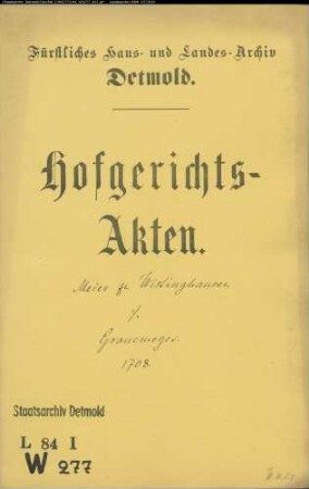 Wistinghausen, Meier zu gegen Christoph Gronemeyer, Müller - Bestätigter Vertrag