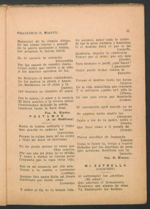 Póstumas : (A mi Restituta)