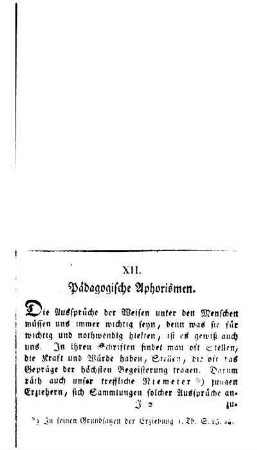 Pädagogische Aphorismen