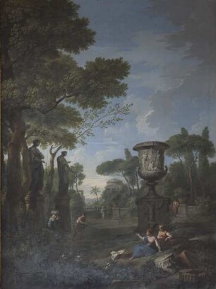 Garten der Villa Borghese in Rom