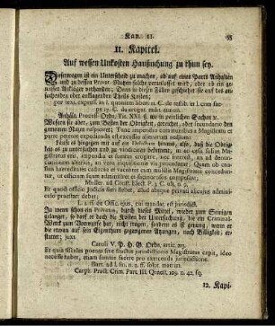 11. Kapitel. Auf wessen Unkosten Haußuchung zu thun sey.
