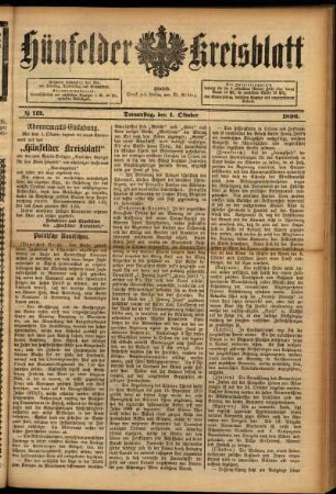 Ausgabe vom Donnerstag, den 01. Oktober 1896.