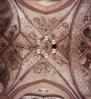 Herzberg (Elster), Marienkirche, Gewölbemalerei, Mittelschiff, 4. Joch; bis zum 15. Jh. St. Nikolai