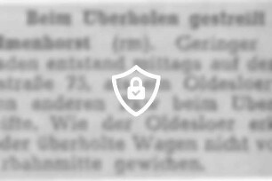 Beim Überholen gestreift