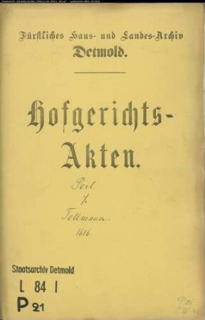 Peil, Hans gegen Tönies Tellmann - Schuldforderung