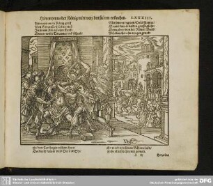 Hieronymus der König wirt von den seinen erstochen. LXXXIII.