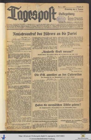 30. Jg. (Januar bis Juni): Freiburger Tagespost