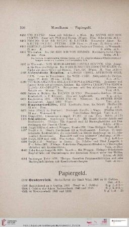 Papiergeld (Nr. 6502-6526a)
