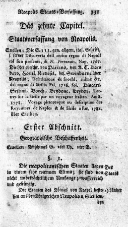 Erster Abschnitt. Geographische Beschaffenheit