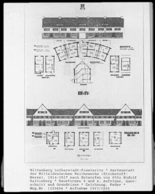 Wittenberg Lutherstadt-Piesteritz, Gartenstadt der Mitteldeutschen Reichswerke (Stickstoff-Werke), Hausformen 3 und 4