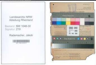 Entnazifizierung Jakob Rademacher , geb. 30.04.1899 (Spediteur)