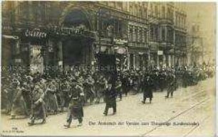 Trauerzug für Revolutionsopfer in der Berliner Lindenstraße