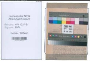 Entnazifizierung Wilhelm Becker , geb. 18.04.1901 (Kaufm.Angestellter)