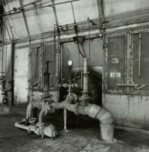 VE Braunkohlenkombinat Senftenberg, Brikettfabrik Sonne (I 1952-1954, II 1961-1962). Abschnitt Trocknung / Trockenkohlebehandlung. Kondensatableitung vom Röhrentrockner 18 : Freienhufen. VE Braunkohlenkombinat Senftenberg, Brikettfabrik Sonne (I 1952-1954, II 1961-1962). Abschnitt Trocknung / Trockenkohlebehandlung. Kondensatableitung vom Röhrentrockner 18