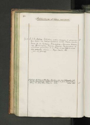 Bibliothecae et libri rariores.