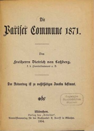 Die Pariser Commune 1871