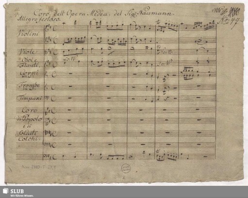 Medea in Colchide. Excerpts - Mus.3480-F-37,1 : Coro, orch : D