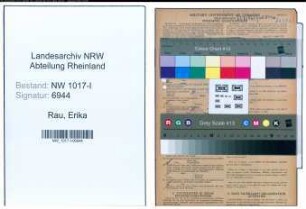 Entnazifizierung Erika Rau , geb. 19.11.1903 (Geschaeftsleiterin)