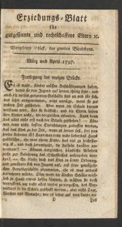Vierzehntes Stück, des zweiten Bändchens