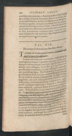 Cap. XIX. De rerum Distinctione seu diversitate