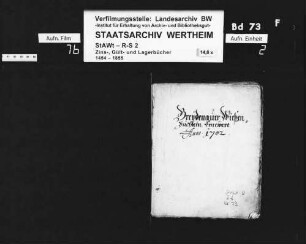 Breitenauer Wiesenbüchlein, erneuert anno 1702