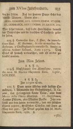 Zum IXten Zehend.