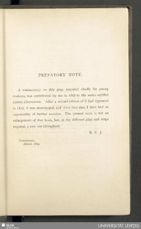 Prefatory Note
