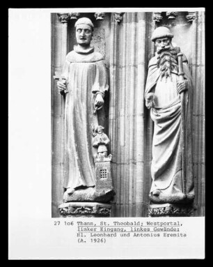 Linkes Portal — Heiliger Leonhard und heilige Eremita