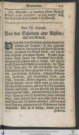 Cap. VII. Von den Schultern oder Achseln, und den Armen - VIII. Von der Brust.