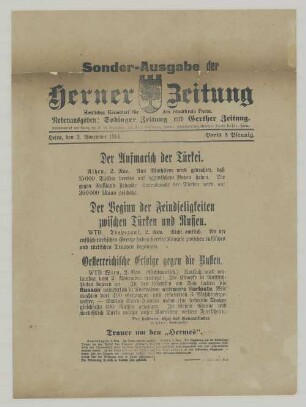 "Der Aufmarsch der Türkei. Der Beginn der Feindseligkeiten zwischen Türken und Russen."