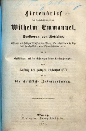 Hirtenbrief ..., 10