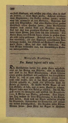 Vierzigste Erzählung. Der Kampf beginnt auf's neue
