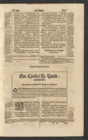 Vorrede ober die Epistel S. Pauli an Philemon.