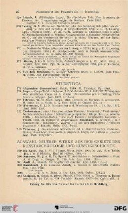 Studentica (Nr. 373-378)