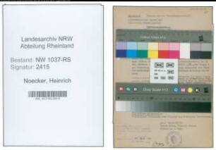 Entnazifizierung Heinrich Noecker , geb. 23.03.1890 (Oberstudiendirektor)