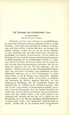 Die Nerineen des schwäbischen Jura