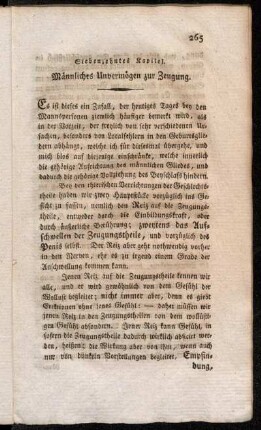 Siebenzehntes Kapitel. Männliches Unvermögen zur Zeugung.